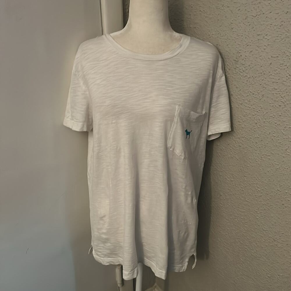 PINK Victoria Secret Short Sleeve Campus T-Shirt S Cozycore Preppy Casual Comfy